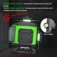 Haute Précision 16 Lignes 4x360 °   Niveau laser vert auto-nivelant avec télécommande pour la construction, la pose de carrelage et la rénovation de la maison