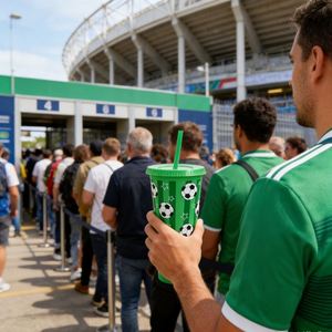 Eco Friendly <b>Reusable</b> PP Soccer Party <b>Cup</b> 24oz Football Fan Water <b>Cup</b> for Sports Events and Parties - Product Image 4