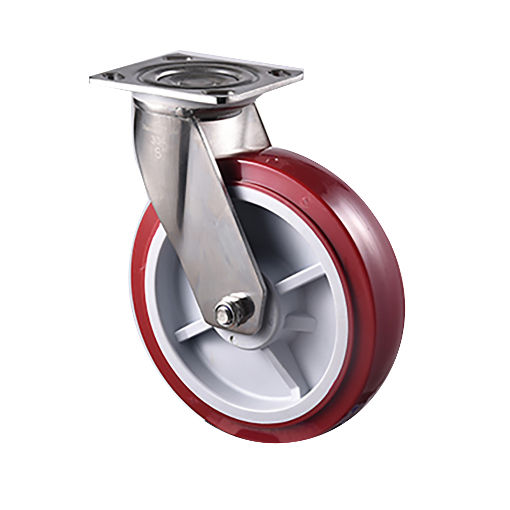 New 4/5/6/8inch 200/250/300/350kg SS PU Heavy Duty Castor Steel Caster Wheels,stainless Steel Caster Wheel