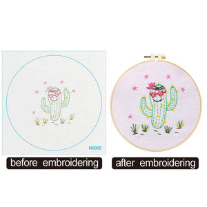 カスタマイズ可能な刺繍手工芸品Diyクロスステッチセット、3D刺繍セット、サボテンシリーズ刺繍セット卸売価格 - Product Image 3
