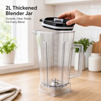 Xiying 2L Pichet de mixeur en plastique épaissi sans lame, sans alimentation électrique, accessoire de remplacement universel, garantie 1 an, pour la préparation de lait de soja