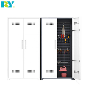 <span class=keywords><strong>Armoire</strong></span> de rangement en acier moderne verrouillable pour l'organisation du garage, systèmes muraux, maisons, buanderies, usage extérieur et scolaire - Product Image 1