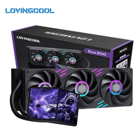 Refroidisseur liquide pour processeur LOVINGCOOL 2027, grande taille, double écran 4K, affichage vidéo 3D à l'œil nu, refroidisseur d'eau pour ordinateur de jeu PC 360 mm