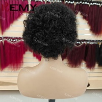 Perruque Courte Pixie Frisée Fournisseur, Perruque en Cheveux Humains HD Lace 13x4, Cheveux Vietnamiens, Coupe Pixie Bob, Perruque Pixie Courte en Gros pour Femmes Noires