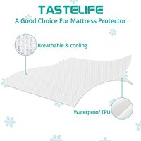 Drap de lit en tissu uni, style moderne minimaliste, en fibre de bambou avec revêtement TPU imperméable