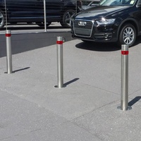 Guide de mesure de barrière de route en acier inoxydable, animaux domestiques, boulons de stationnement autobloquants et amovibles, autotop de stationnement réfléchissants