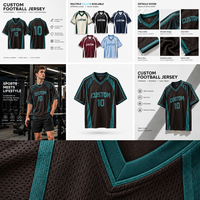 Maillot de football de rue personnalisé OEM, sublimation, coupe ample, 100 % polyester, vêtements de style football