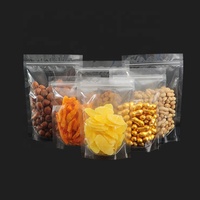 Sacs d'emballage alimentaire transparents en plastique transparent de qualité alimentaire, imprimés sur mesure, avec fermeture éclair, pour chewing-gum et aliments pour animaux de compagnie, fabriqués en Chine