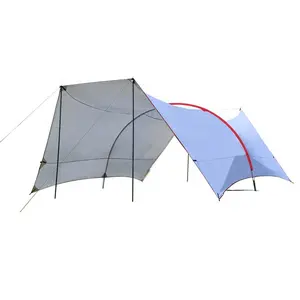 Outdoor tent camping white hobbit canopy shade canopy silver painted tent tent outdoor camping 5-6 people