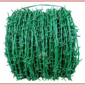 <b>PVC</b> Coated Barbed Iron Wire, Anti-Rust Plastic Coated Barbed Wire <b>Roll</b> for Farm Boundary Isolation - Product Image 4