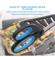 Ciseaux à pizza ergonomiques en acier inoxydable avec planche de service pour la cuisine à domicile, les fêtes et les dîners