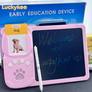 Tarjetas de Memoria Flash para Niños Luckykoo, Tableta de Escritura LCD 2 en 1 con Tarjetas de Memoria Flash Parlantes - Product Image 1