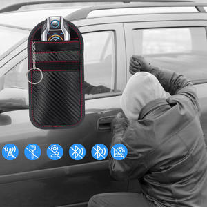Funda protectora para llave de coche, silicona suave, PU, ​​ajuste universal, simplicidad urbana, bloqueo de señal, a prueba de golpes, a prueba de arañazos, a prueba de polvo - Product Image 3