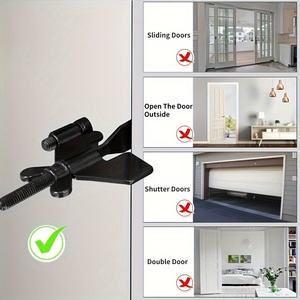 Home Security Aluminum Alloy <b>Door</b> <b>Lock</b> <b>for</b> Bathroom & Bedroom-Easy Installation Portable <b>Travel</b> <b>Lock</b> with Extra Security Privacy - Product Image 5