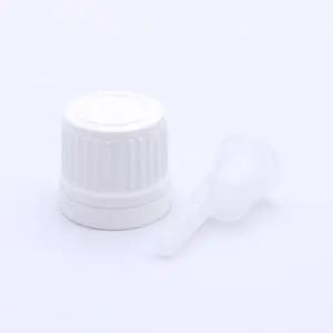 Compte-gouttes Euro 18mm bouchon à vis blanc inviolable bouchon à huile essentielle Non rechargeable