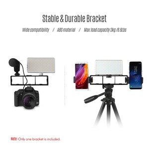 Soporte de fotografía de extensión multifuncional, soporte de jaula con montaje de zapata doble, soporte de Flash de montaje de tornillo de 1/4 pulgadas - Product Image 4