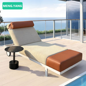 فيلا فاخرة حديثة الفناء كراسي التشمس الأثاث في الهواء الطلق حديقة بركة ماء الجلود الألومنيوم صالة كرسي - Product Image 1