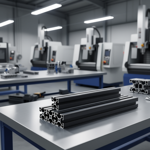 Rail linéaire en aluminium anodisé 4040, guides à rainure en T, 39,4 pouces (1000 mm), modèle D0100XU43DU - Product Image 2