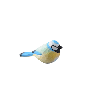 Nanhui pájaro de madera Chickadee artesanía tallada a mano gordo pájaro tallado en madera Decoración de mesa lindo pequeño regalo - Product Image 1