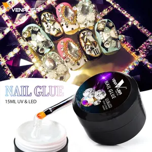 Super Sticky UV Gel Nail Polish Glue Adhesives Transparent Clear Gel Rhinestone Firm Gel UV Lacquer Varnishes Decoration