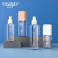 Nouvelle conception d'emballage cosmétique en plastique PET, flacon pulvérisateur de crème solaire transparent blanc personnalisé de 150, 200, 250 ml pour lotion, pompe, soin du corps