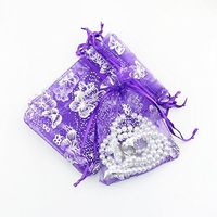 Sacs en organza transparents de qualité supérieure avec cordon de serrage, pour cadeaux, papillons, dragées de mariage, bonbons de Noël, emballage de bijoux, vente en gros
