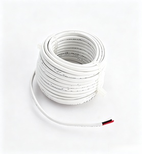 Fil électrique blanc flexible à 2 conducteurs, câble d'alimentation basse tension en cuivre OFC <span class=keywords><strong>pour</strong></span> bande LED, décoration intérieure, lampes - Product Image 3