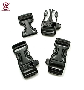 Supply 20mm Plastic <strong>Whistle</strong> Side Release Support Customized Color Survival Belt <strong>Buckle</strong> with <strong>Whistle</strong> for Out Door Backpack - Product Image 1