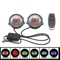 Feux de brouillard LED dynamiques pour voiture et moto, 3 pouces, étanches, yeux de démon clignotants
