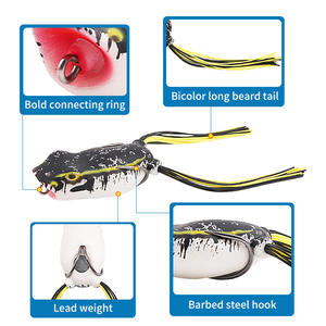 Señuelo de Pesca Tipo Popper Frog de Superficie, 53mm 11g, al por Mayor, al Mejor <span class=keywords><strong>Precio</strong></span> - Product Image 2