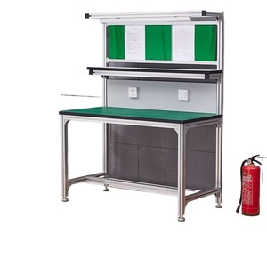 Anti-static Workbench Double Layer 120/150/180/200Cm Aluminum Alloy Lab Furniture With Led Light And Switches - Product Image 4