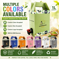 Distributeur de sacs aseptiques transparents biodégradables en CPP thermoscellables verticaux personnalisés de 5L, 10L, 20L pour bière, whisky, eau, huile, sirop, jus