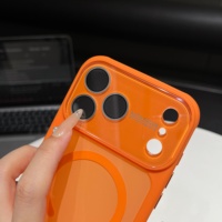 Casing HP Akrilik Warna-warni Grosir Pabrik untuk iPhone 18 Pro Max, Penutup HP dengan Jendela Kaca Besar