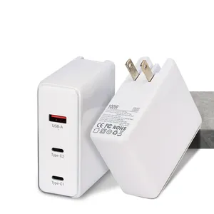 100W USB C מטען פ"ד USB סוג C אספקת חשמל עם גן טק מהיר מטען עבור MacBook Pro עבור iPad פרו מקסימום