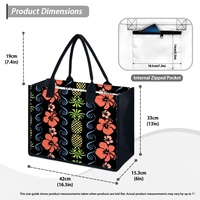 Harga Promosi Tas Tote Kasual Fashion Kepribadian Serbaguna Kapasitas Besar Desain Tribal Elei Polinesia Kustom