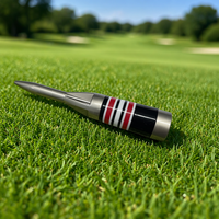 Outil de réparation de divots de golf en métal personnalisé, multicolore et rayé, pour accessoires de parcours de golf