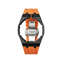 Boîtier de montre en acier inoxydable avec bracelet en silicone, ensemble d'accessoires de protection