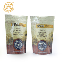 Sacs d'emballage pour café 250g 500g 1lb, pochettes personnalisées à fond plat et soufflet latéral, sacs à café avec valve