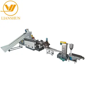 Double stage plastic PE PP film pelletizing machine