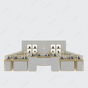 Vitrina de Joyería Ecológica de Acero Inoxidable, <span class=keywords><strong>Kiosco</strong></span> de Joyería de Lujo Personalizado para Centros Comerciales, Vitrina de Vidrio Duradera y Fácil de Limpiar - Product Image 5