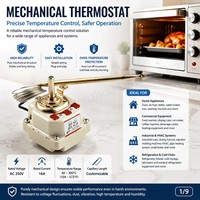 Contrôleur de température triphasé LEHENG pour friteuse à air, thermostat mécanique robuste pour divers appareils de chauffage électriques