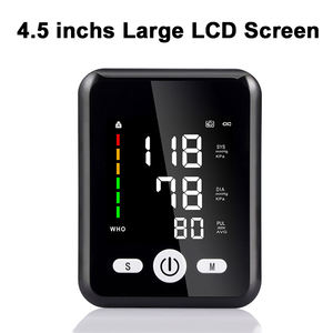 Profissional certificado superior braço pressão arterial Monitor Digital LCD Sphygmomanometer com voz relatório com 2 memória do usuário - Product Image 3