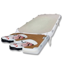 Plateforme flottante gonflable antidérapante portable pour yacht, jet ski, ponton flottant sur l'eau