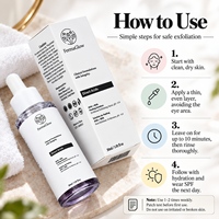 Solution Peeling AHA BHA aux Acides Fermentés Directs, Acide Glycolique et Salicylique, Exfoliant en 10 Minutes, Purifiant les Pores, Sérum Visage Éclatant