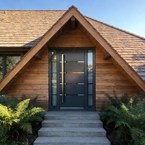 Puerta de acero inoxidable de estilo moderno Puerta de acero de alta seguridad abierta de doble oscilación - Product Image 3