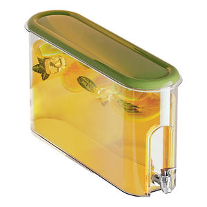 Jarra de Plástico Transparente de 4L para Agua Fría, con Grifo, para Refrigerador, Recipiente para Almacenamiento de Alimentos - Product Image 1