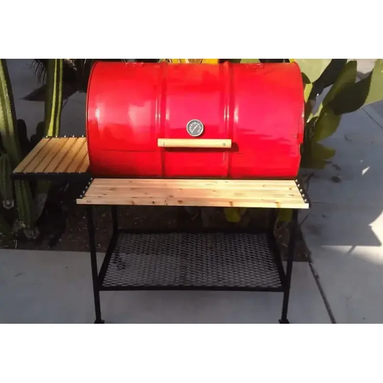 Kunden spezifischer Hersteller Fabrik preis Garten fass Holzkohle Extra Big Barrel Trolley BBQ Grill zu verkaufen