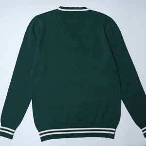 Cardigan scolaire vert à col <span class=keywords><strong>en</strong></span> V pour garçons et filles, 100% coton tricoté, de haute qualité, cardigan scolaire personnalisé, uniforme scolaire, <span class=keywords><strong>pull</strong></span> - Product Image 2