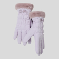 Mignon femmes filles hiver chaud extérieur écran tactile en peluche épaissir cyclisme gant d'équitation