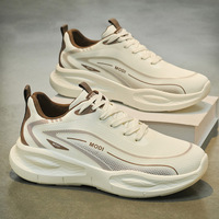 Chaussures de course décontractées pour hommes en maille PU, imperméables, ultra-légères, absorbant les chocs, à semelle souple